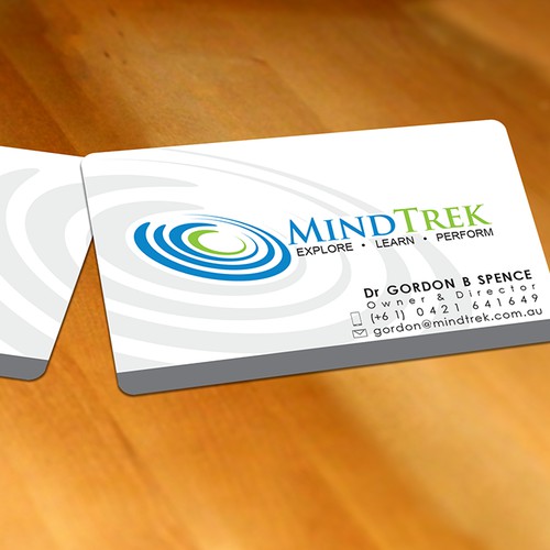 Business card design for MindTrek using existing logo & colours