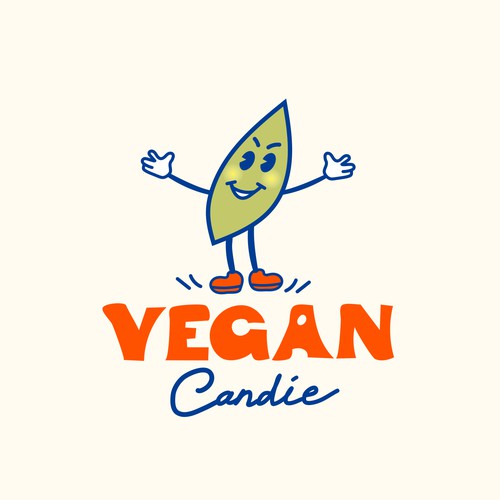 Vegan candie cute logo design