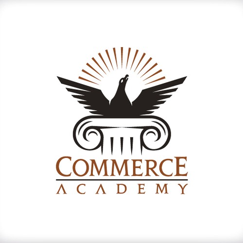 Create the logo for the governmental project : Commerce Academy