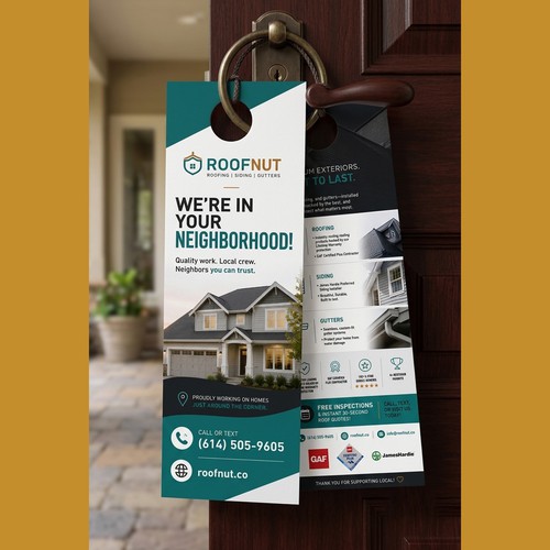 awesome attention grabbing door hanger design
