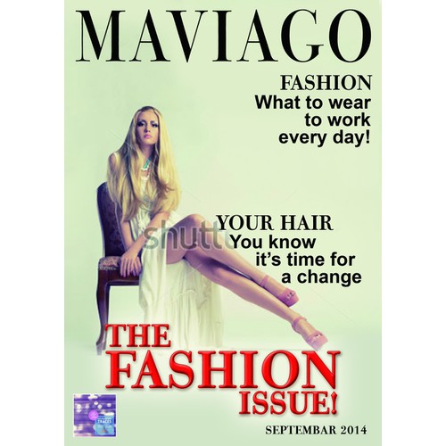 Create new cool world wide magazine " maviago" cover