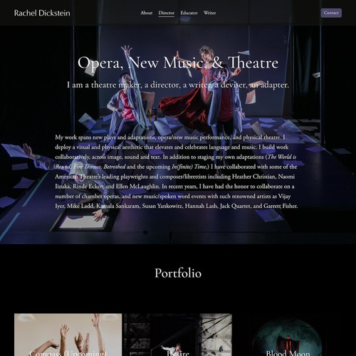 Theater Website - dark background & images