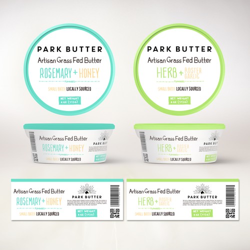 Product label design butter flavored