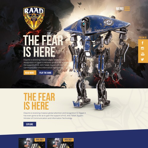 Raad Gaming website and app
