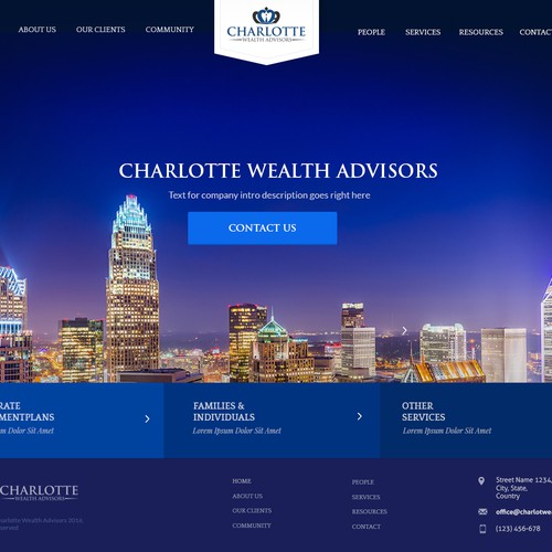 Charlotte Weal Advisors Landing Page