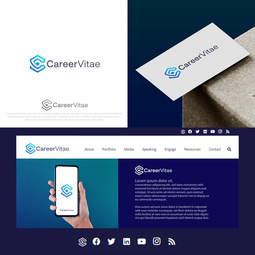 Logo for new tech platform showcasing dynamic CVs