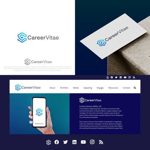 Logo for new tech platform showcasing dynamic CVs