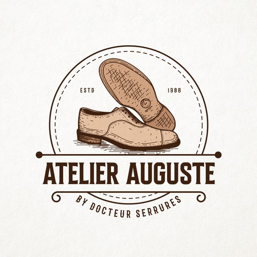 Old shoemaking logo design