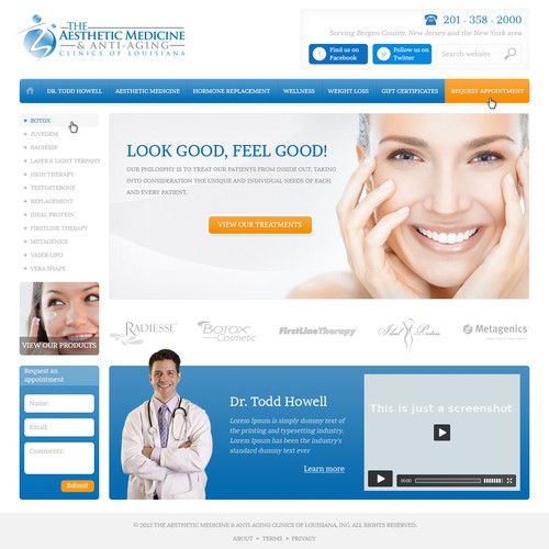 Create the next website design for Aesthetic Medicine and Anti aging Clinics of Louisiana