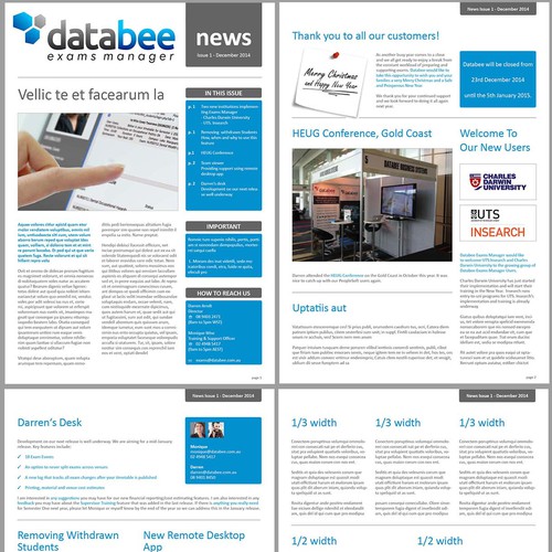 Create a Newsletter Design for Databee Exams Manager