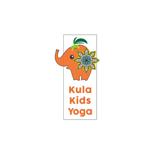 Colorful logo concept for a Yoga studio for kids! 