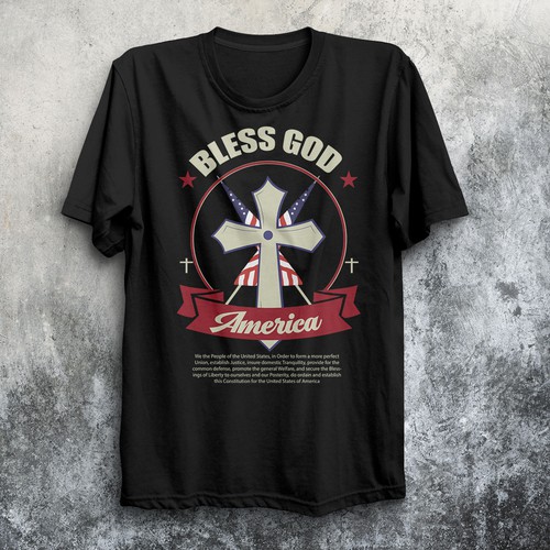Patriotic Christian T Shirt Design