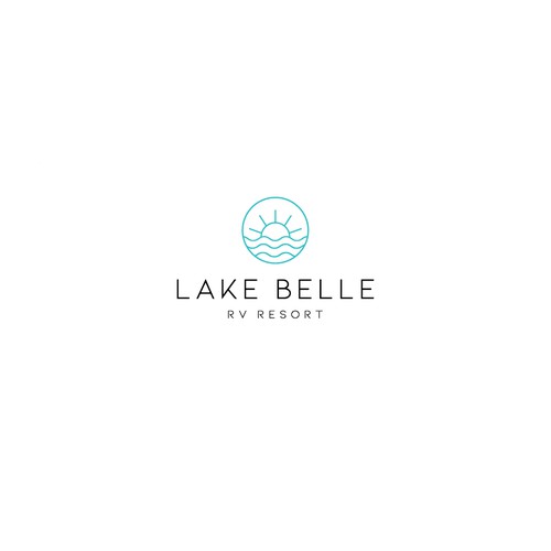 Clean, minimalist logo for a resort.