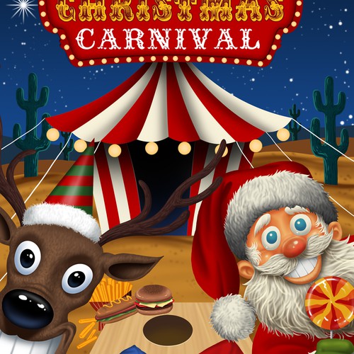 Christmas carnival flyer design
