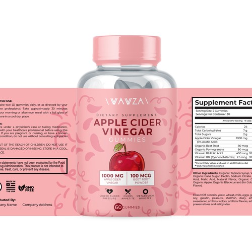 Apple Cider Vinegar Label Design