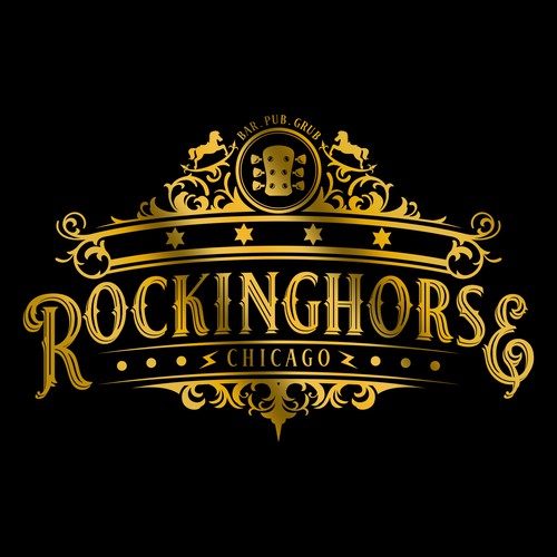 classic bold logo concept for Rockinghorse Chicago