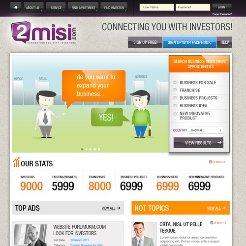 Create the next website design for 2misi.com