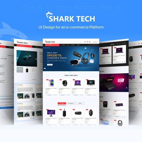 UI Design for an electronic and gadget related platform