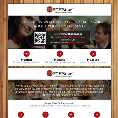 Create a winning design for FohBoh, the leading online B2B network for restaurants