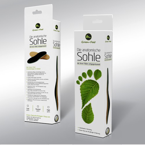 Packaging design for foot insoles