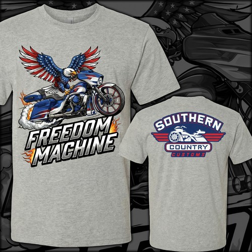 Freedom Machine, Motorcycle Cartoon T-shirt