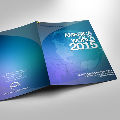 Program booklet cover for global affairs conference in Washington, DC