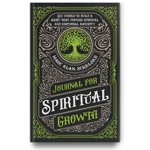 Retro organic style cover for journal book