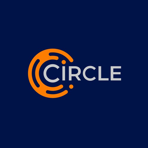 Circle home automation logo concept.