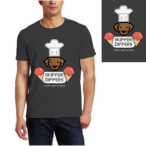 Create a fun/cool looking t-shirt for Ice Cream Shop/Restaurant