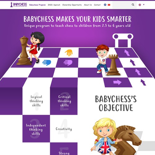 Baby chess web page design