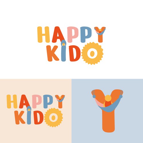 Cute logo concept for kids stuff