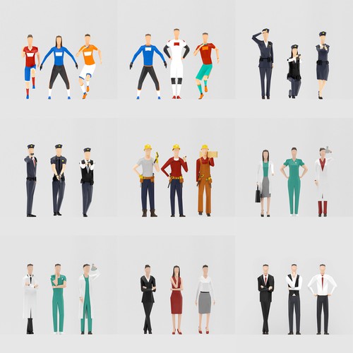 Characters for personality tests