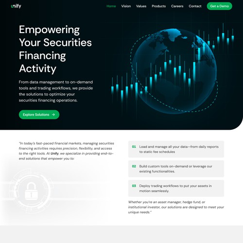 Landing Page for Fintech Startup
