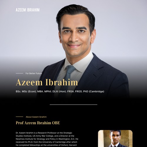 Azeem Ibrahim Landing Page