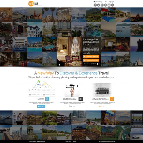 Help Design Travel Website's homepage with a new website design