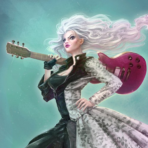Badass Sassy Woman Rock Star Guitarist ~ Character