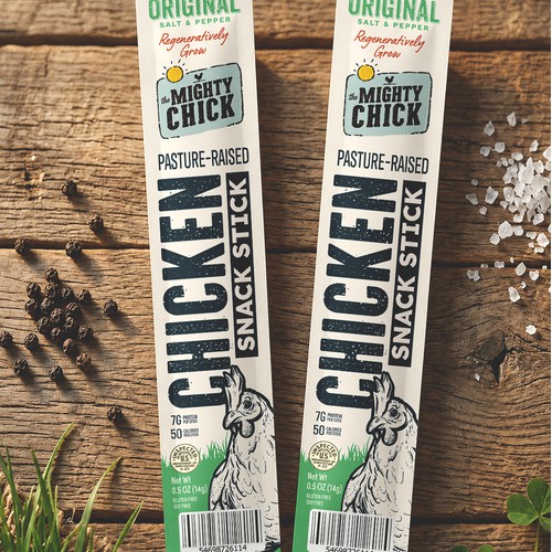 Chicken snack stick design 