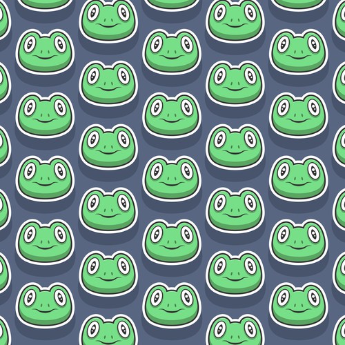 Seamless Pattern of Frog
