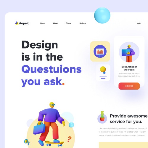 Aapelo Design studio concept website