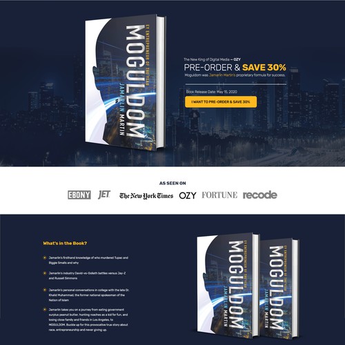 Book landing page