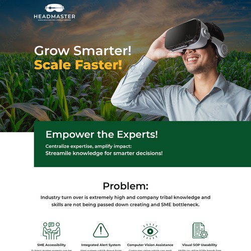 Landing page design