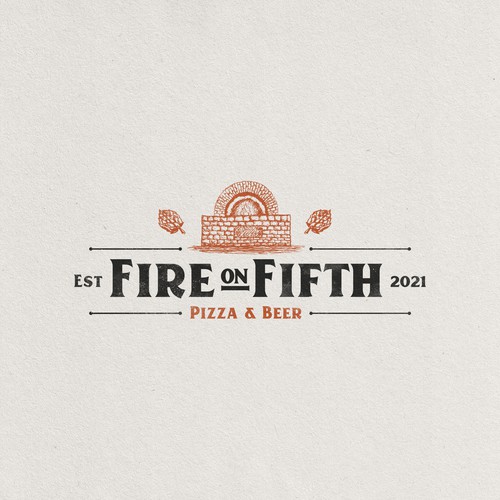 Logo for a bar specialized in oven pizza and craft beer