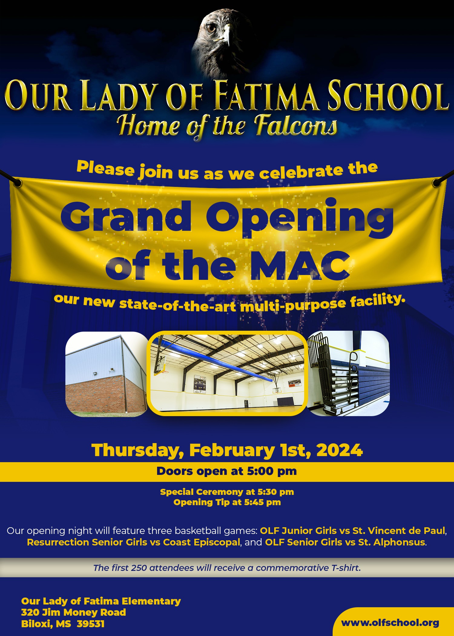 Design a cool invitation to the grand opening night of new arena