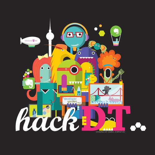 T-Shirt for Berlin based Hackathon (www.HackDT.com)