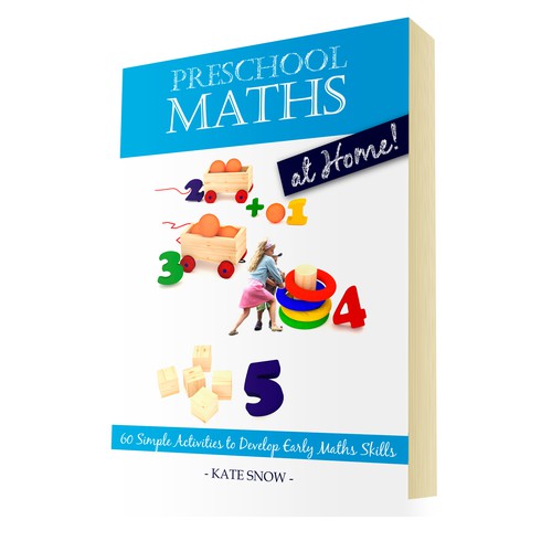 Blue cover for a preschool math book