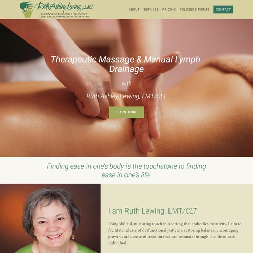 Fresh Website For Ruth Ashley Lewing, LMT