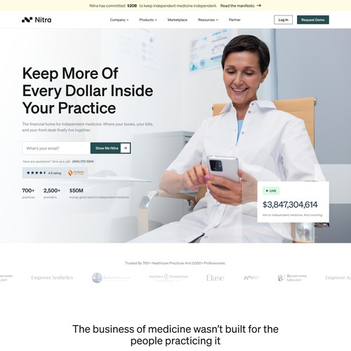 Nitra Healthcare Finance Website