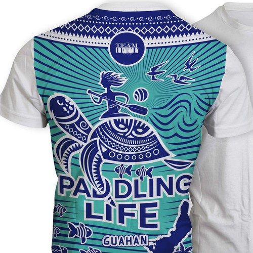 T-shirt design for Outrigger Paddling Team