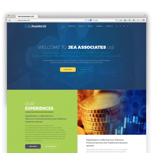 website for a corporate communications firm that embraces digitalization