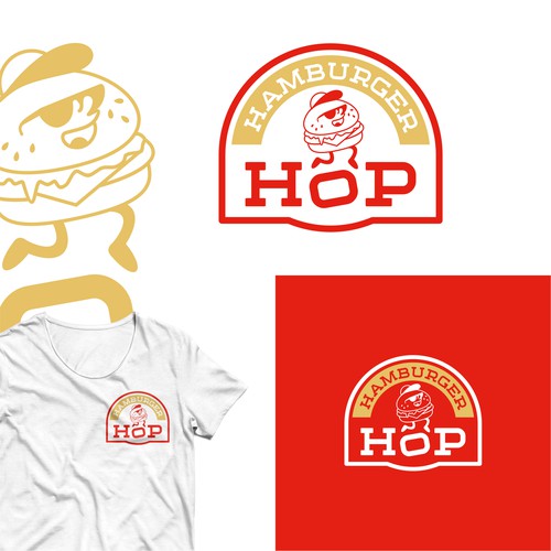 Fun logo for Hamburger Hop